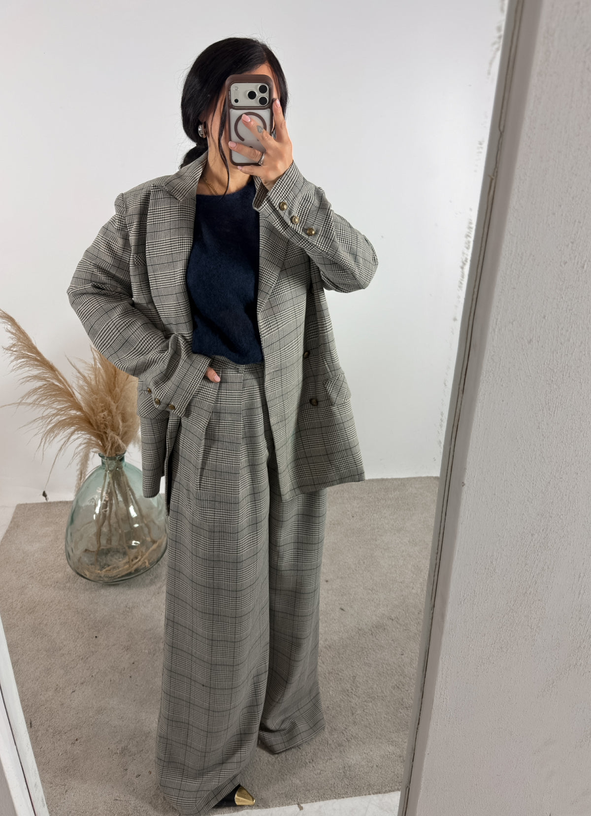 Blazer Marines Pied De Poule Glamorous