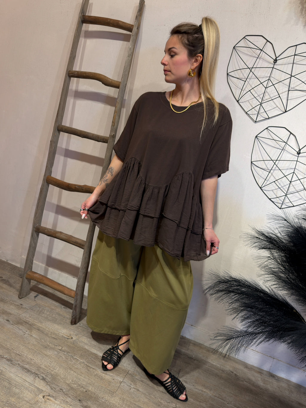T-shirt Balze Agata Cioccolato