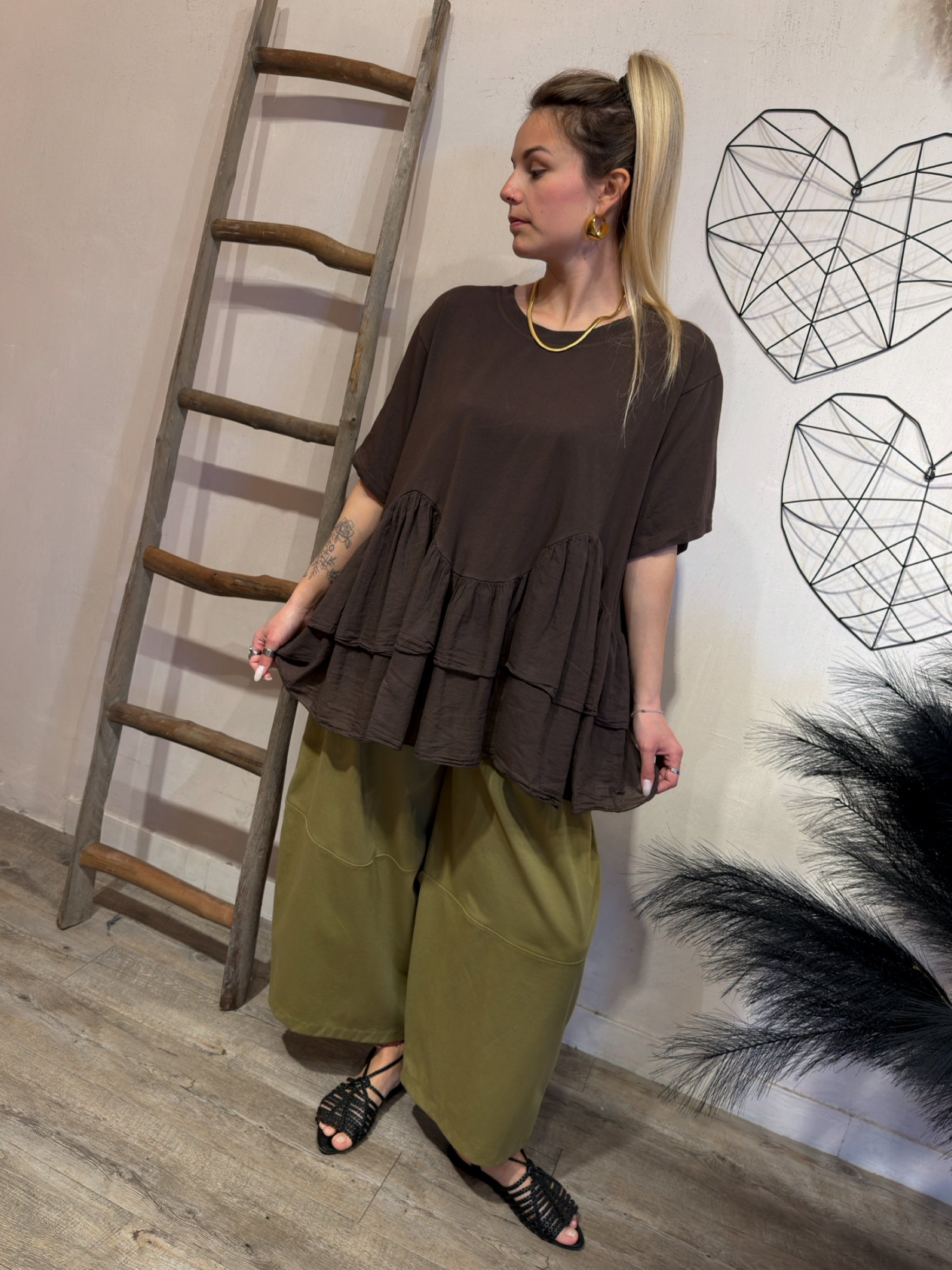 T-shirt Balze Agata Cioccolato