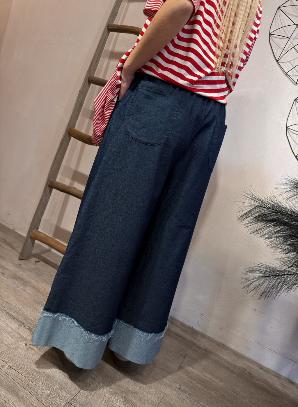 Jeans Stretch Risvolto B/Scuro Miranda