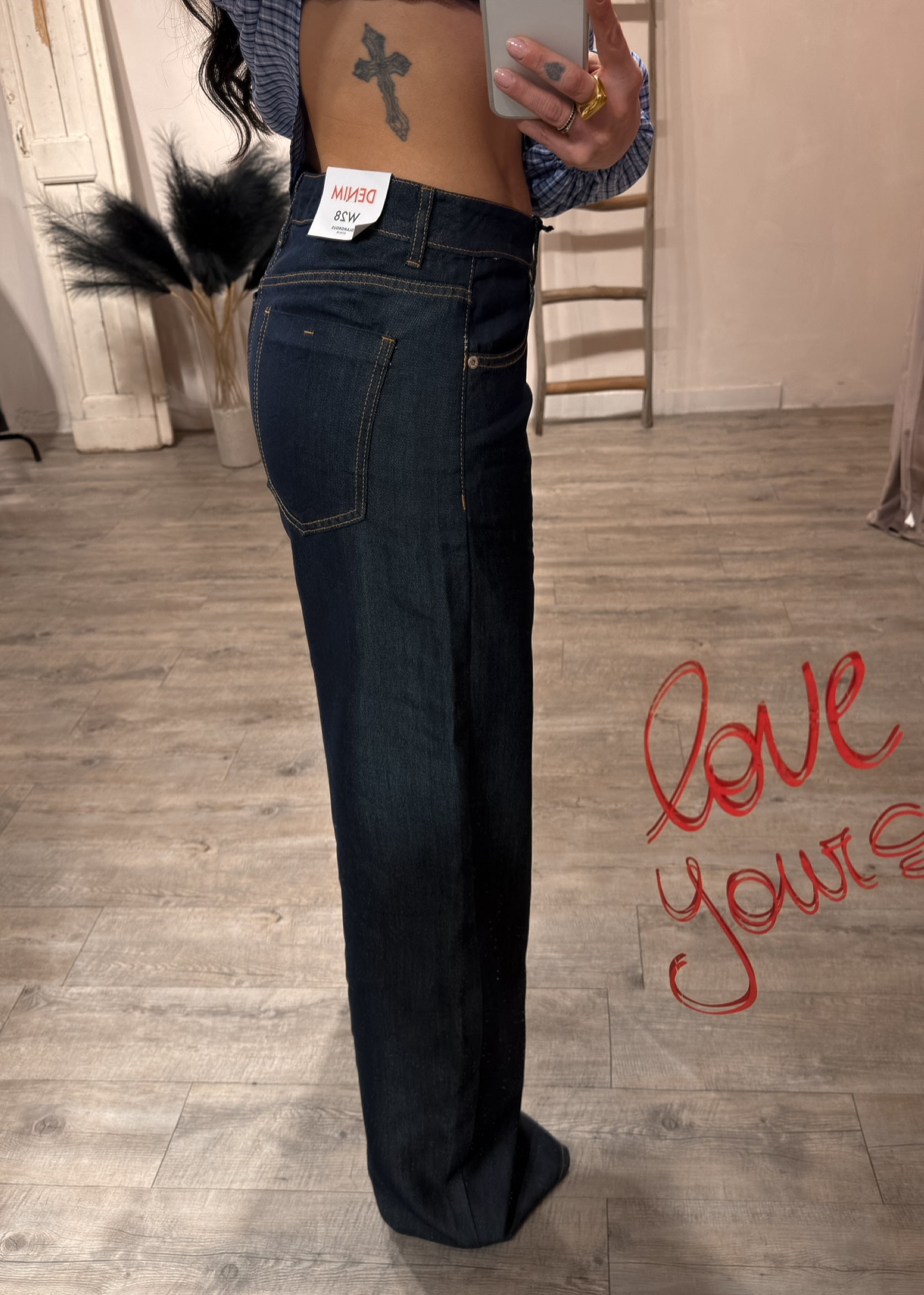 Jeans Palazzo Denim Fluido Glamorous