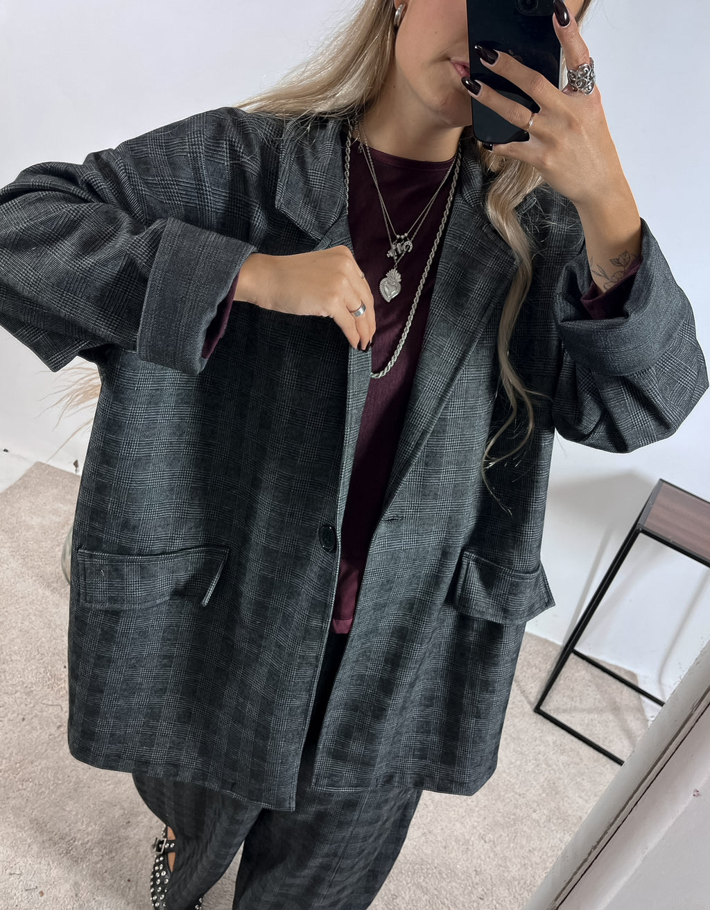 Blazer Sporty Principe De Galles Curvy