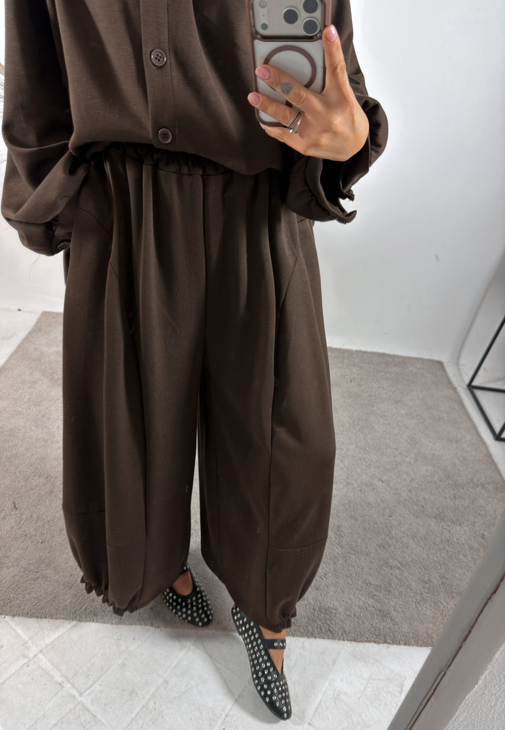 Set Afrodite Modal Giacca+Panta Balloon Caffe