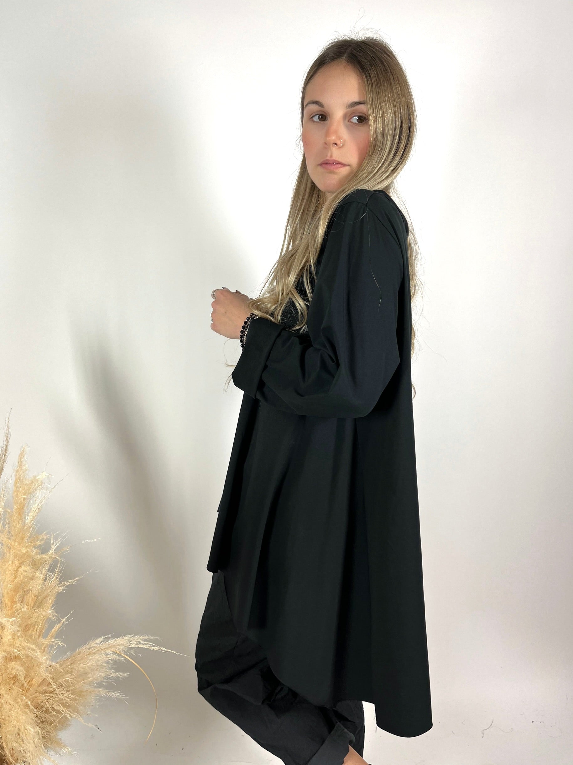 Maxi T-Shirt Basic Taglio Vivo +colori