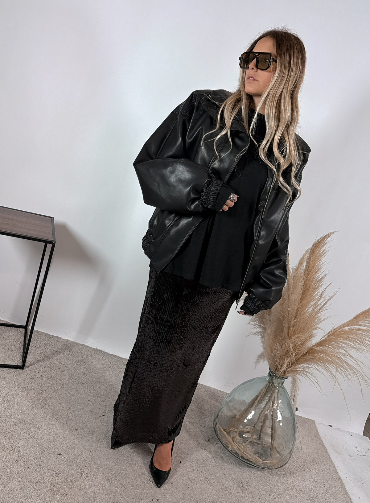 Bomber Leather Nero Kostumn1