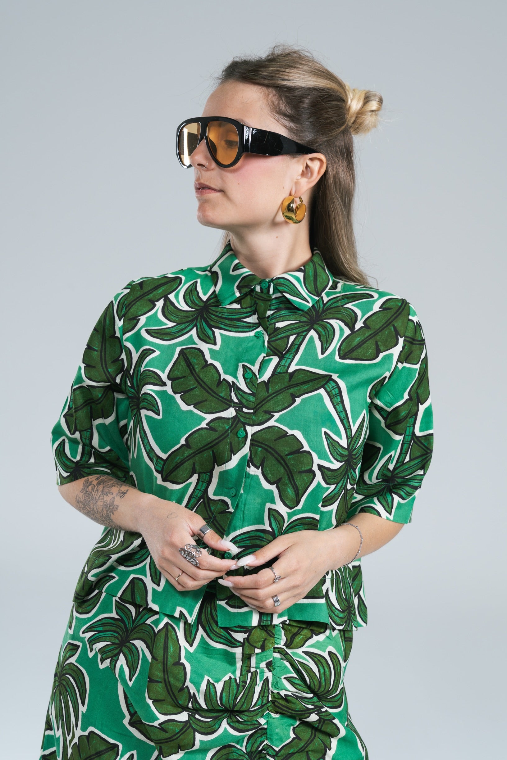 Camicia Crop Tropical Compania Fantastica