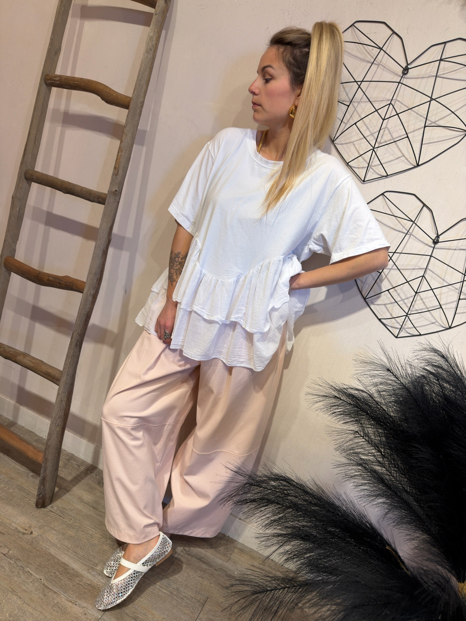 T-shirt Balze Agata Bianco