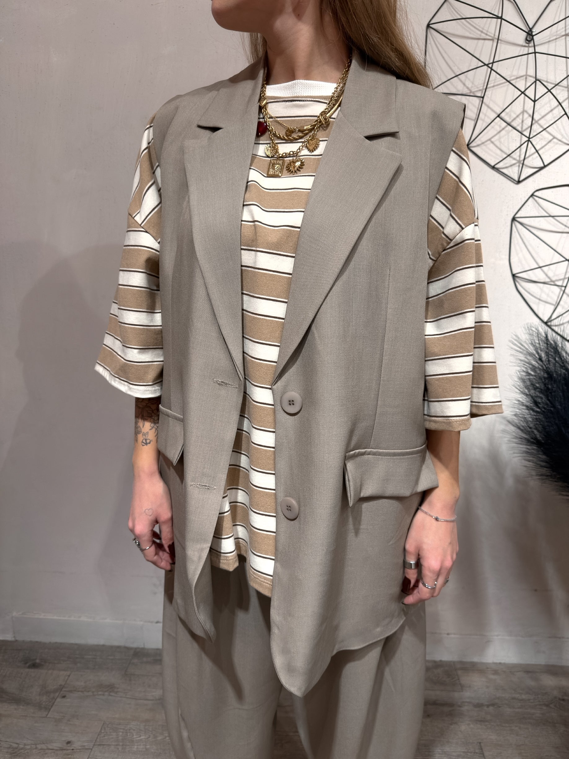 Gilet Ginevra Oversize +colori