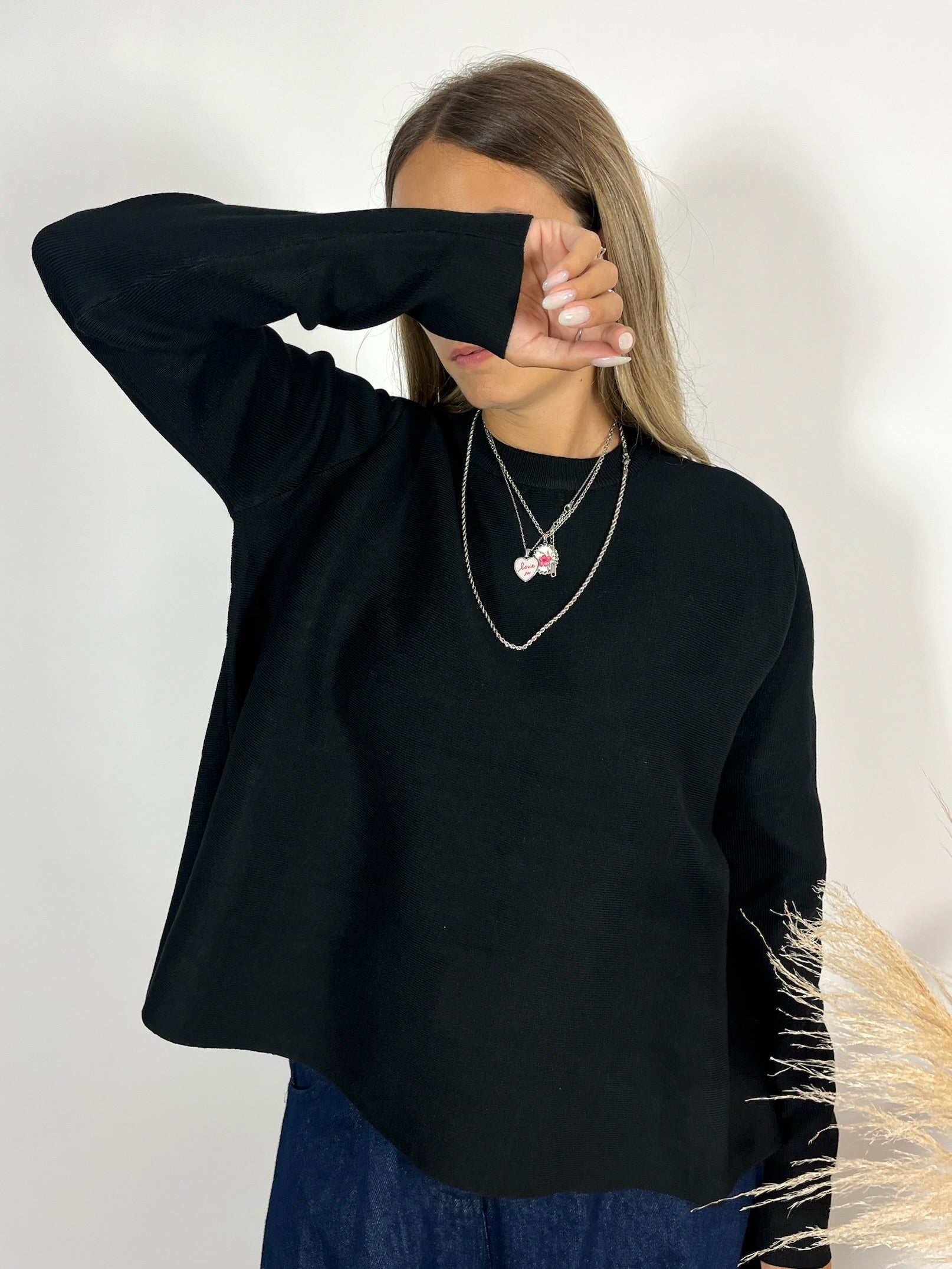 Maglia Ruota Viscosa Nero