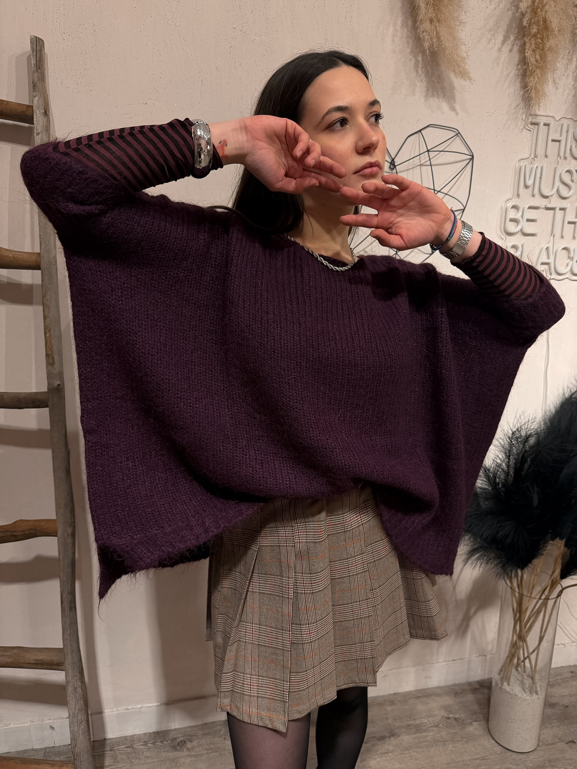 Maxi Maglia Scatola Mohair Kontatto +Colori