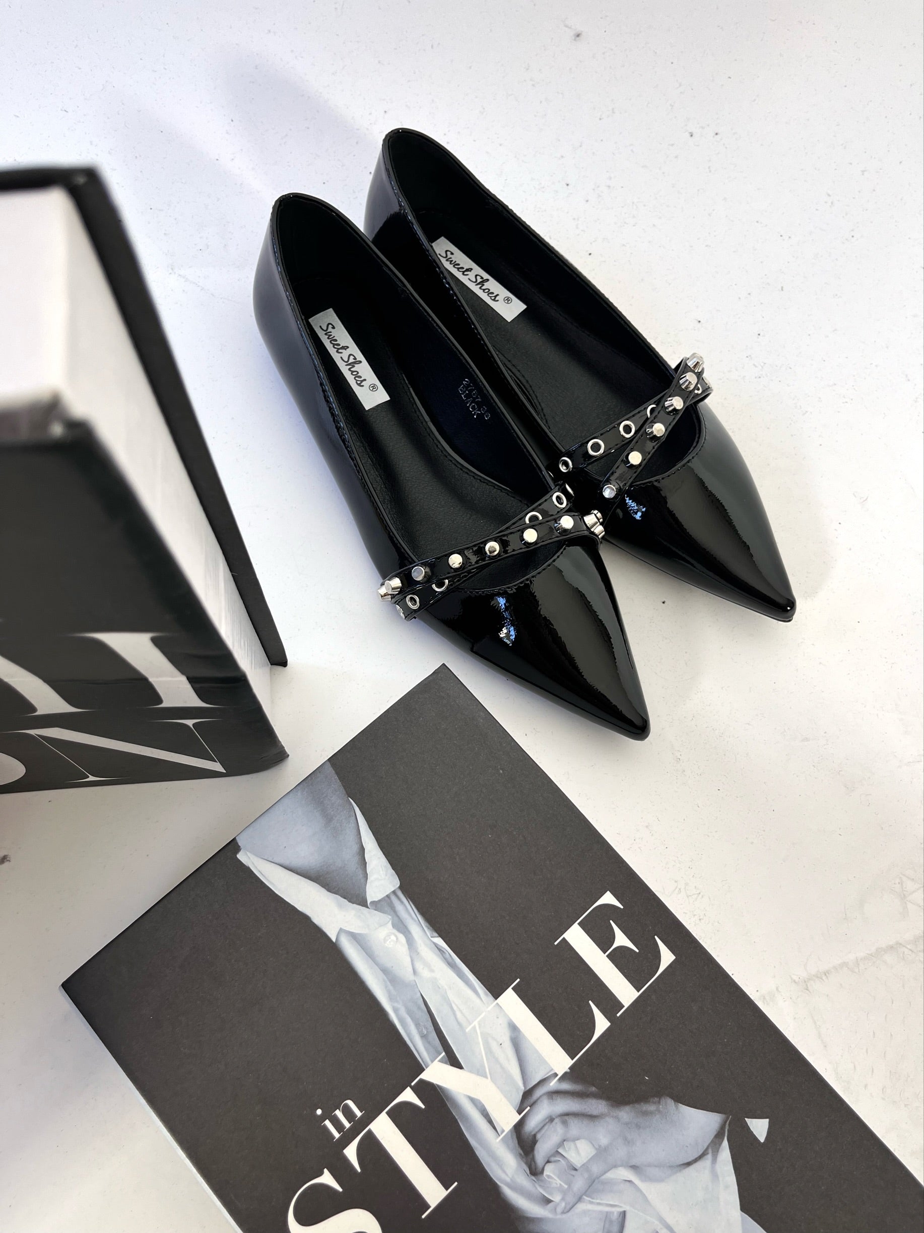 Ballerina Punta Vernice Nero