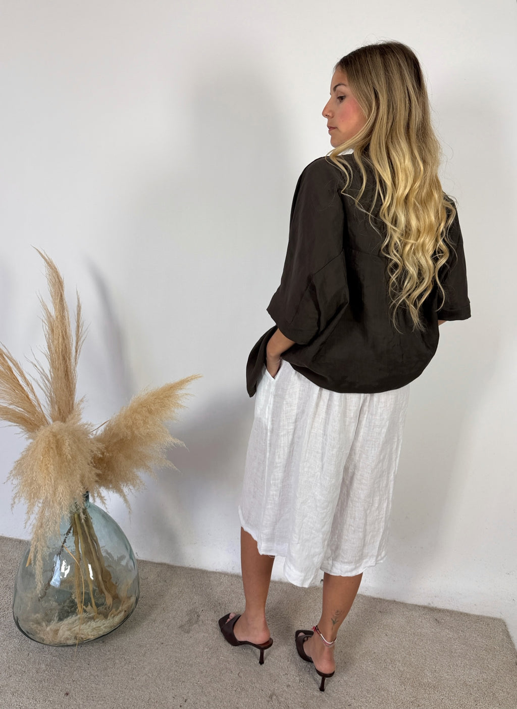 Camicia Scatola Lyocell Garza Moro