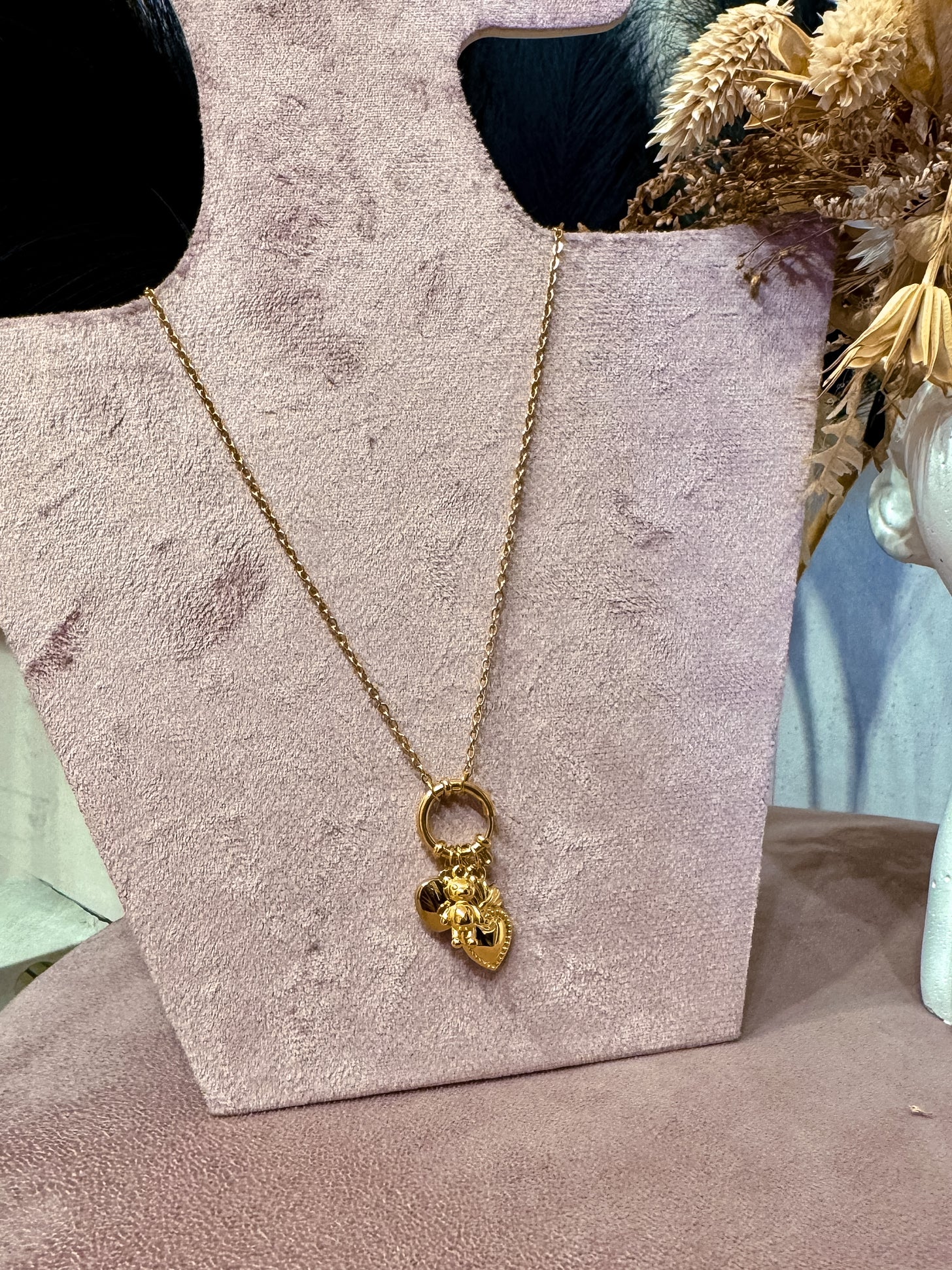 Collana 3 Charms +colori