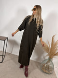 Maxi Abito Maglia Caffe Glamorous