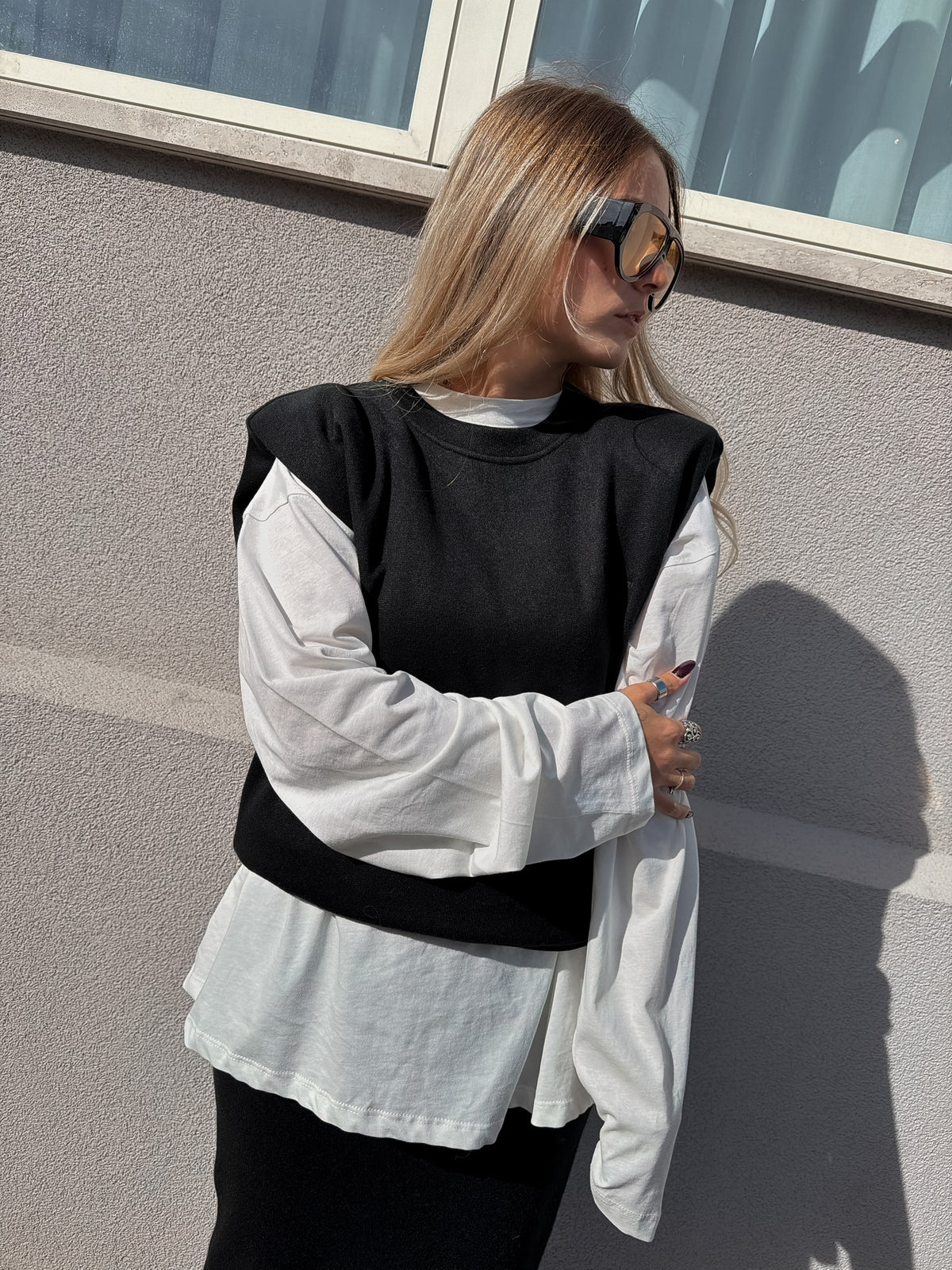 Gilet Smanicato Maja Nero Kostumn1