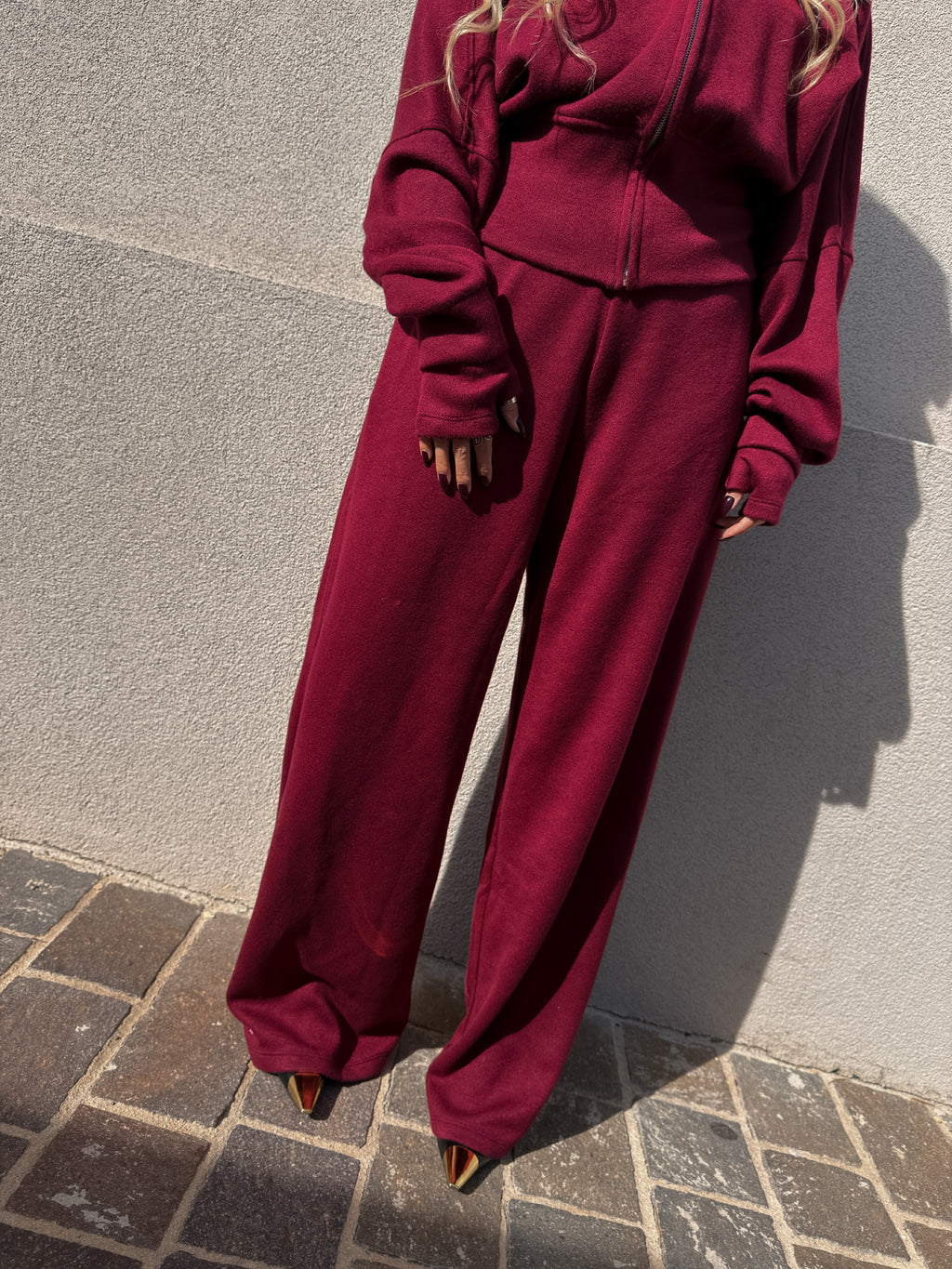 Pantalone Palazzo Maja Borgogna Kostumn1
