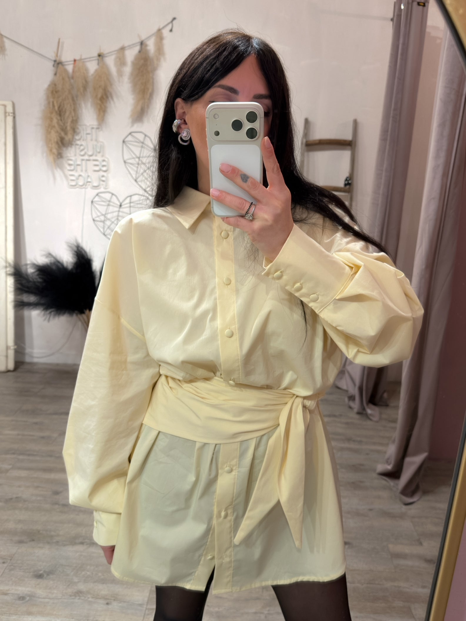 Abito Chemisier Giallo Burro Kostumn1