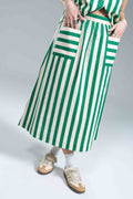 Gonna Riga Verde Cotton Compania Fantastica