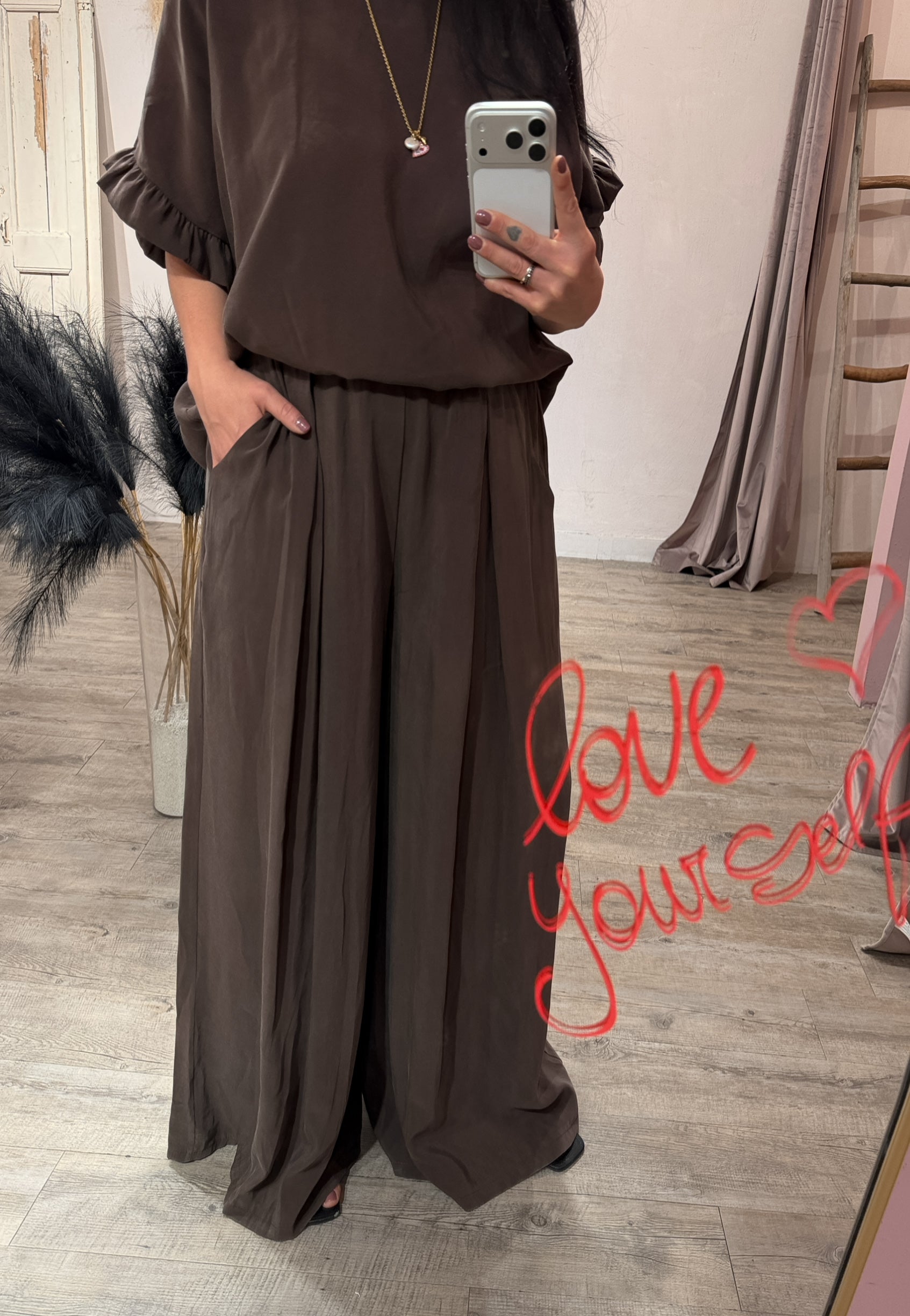 Pantalone Parisienne Viscosa Lavata +colori
