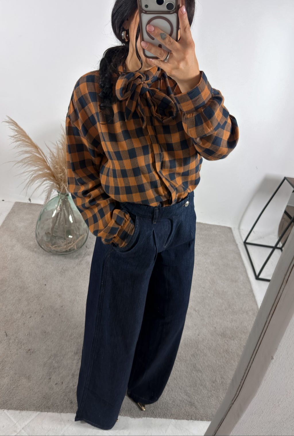 Pantalone Palazzo Denim Soft Blu scuro 24Colours