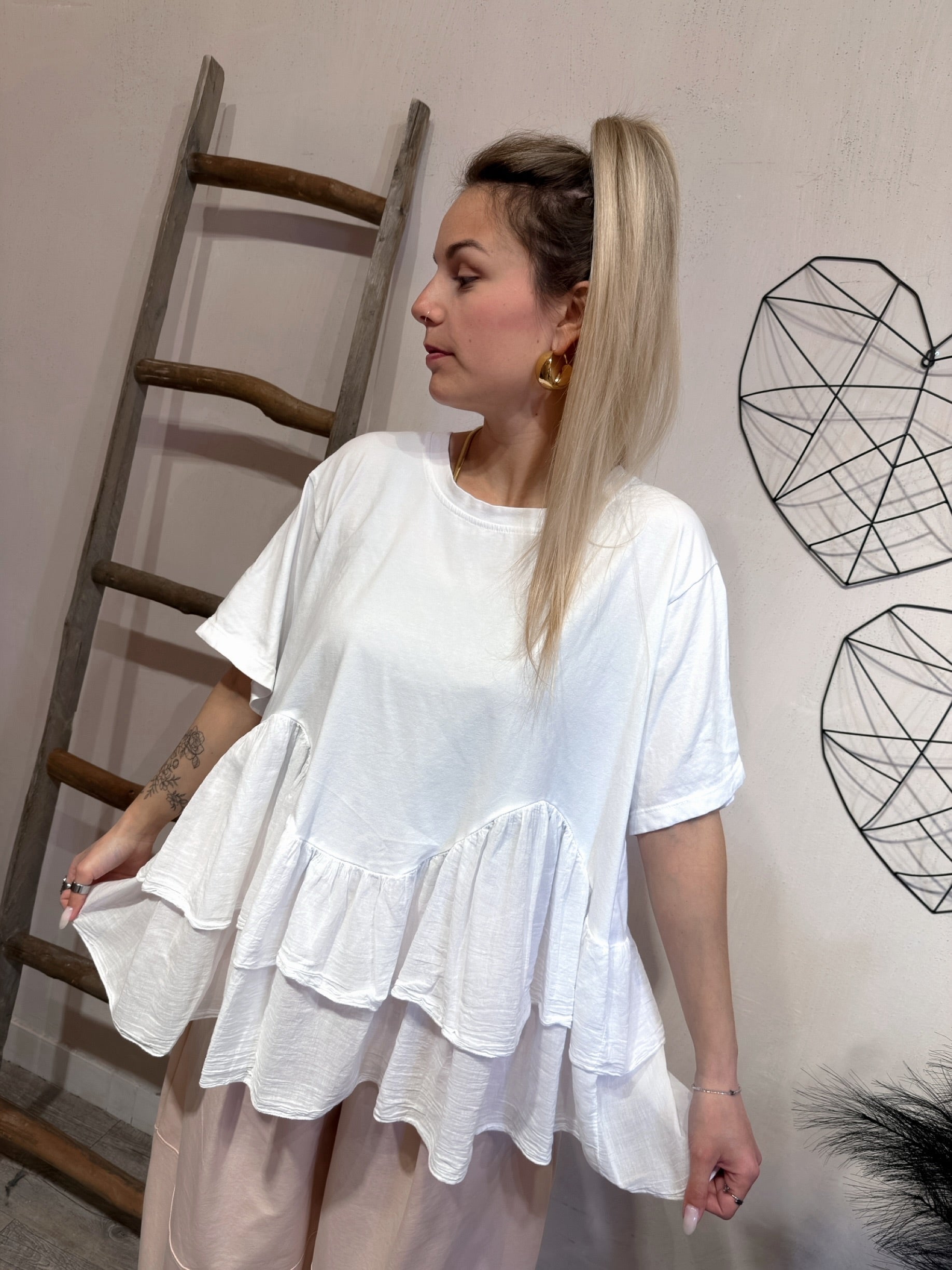 T-shirt Balze Agata Bianco