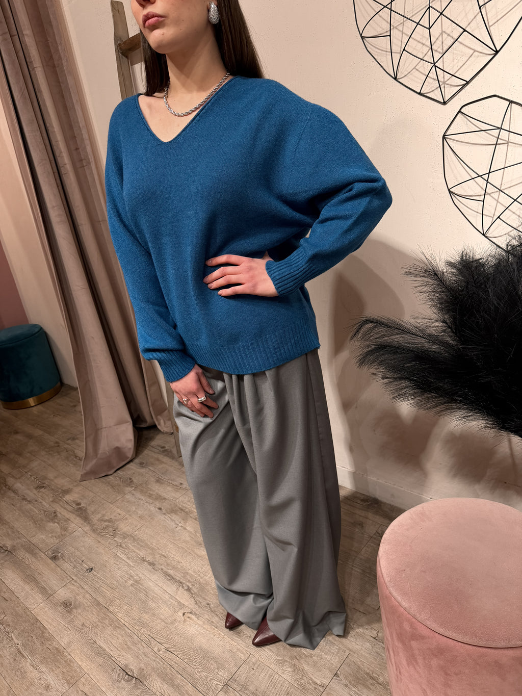 Maglione Scollo a V Kontatto +Colori