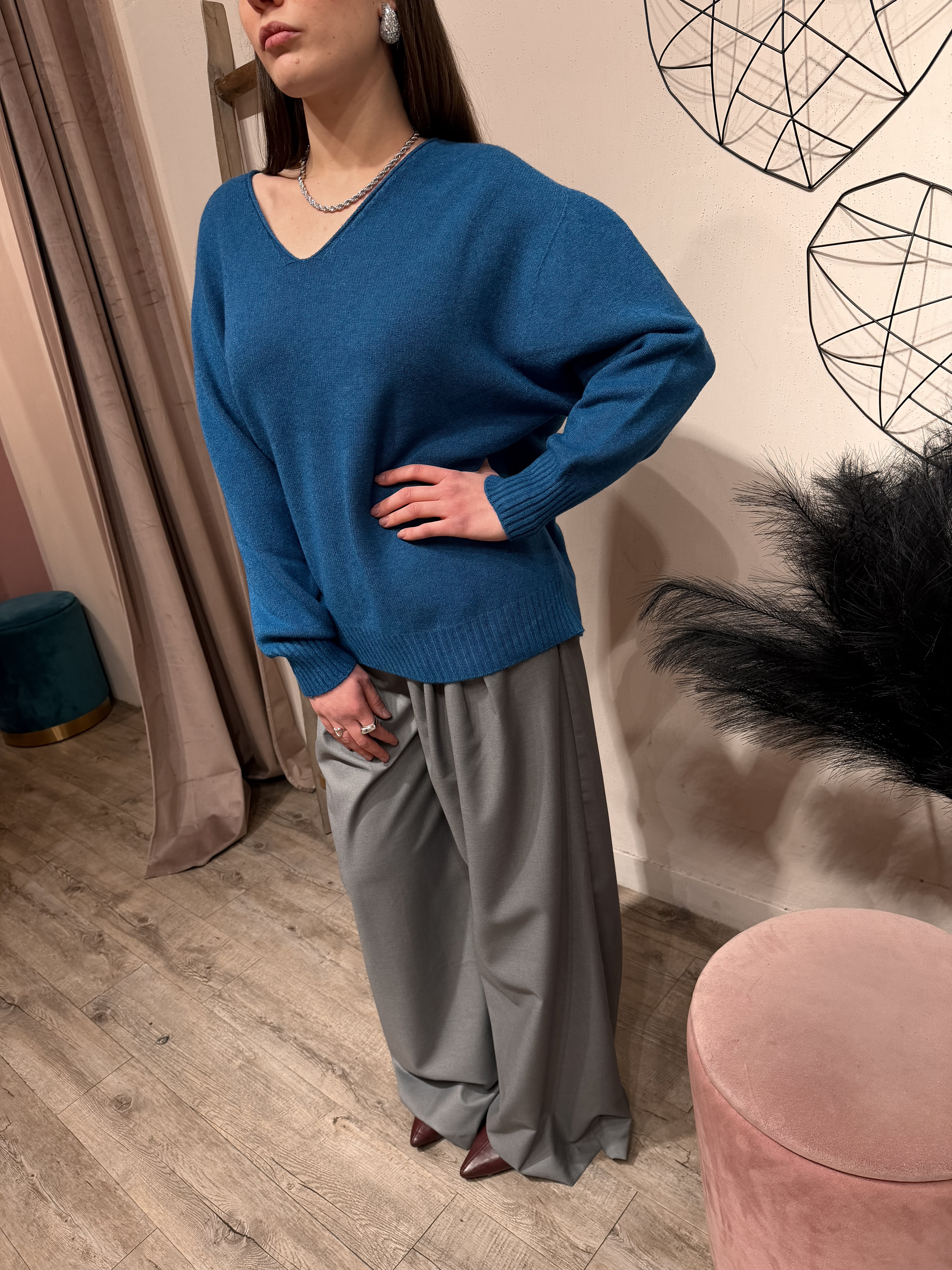 Maglione Scollo a V Kontatto +Colori