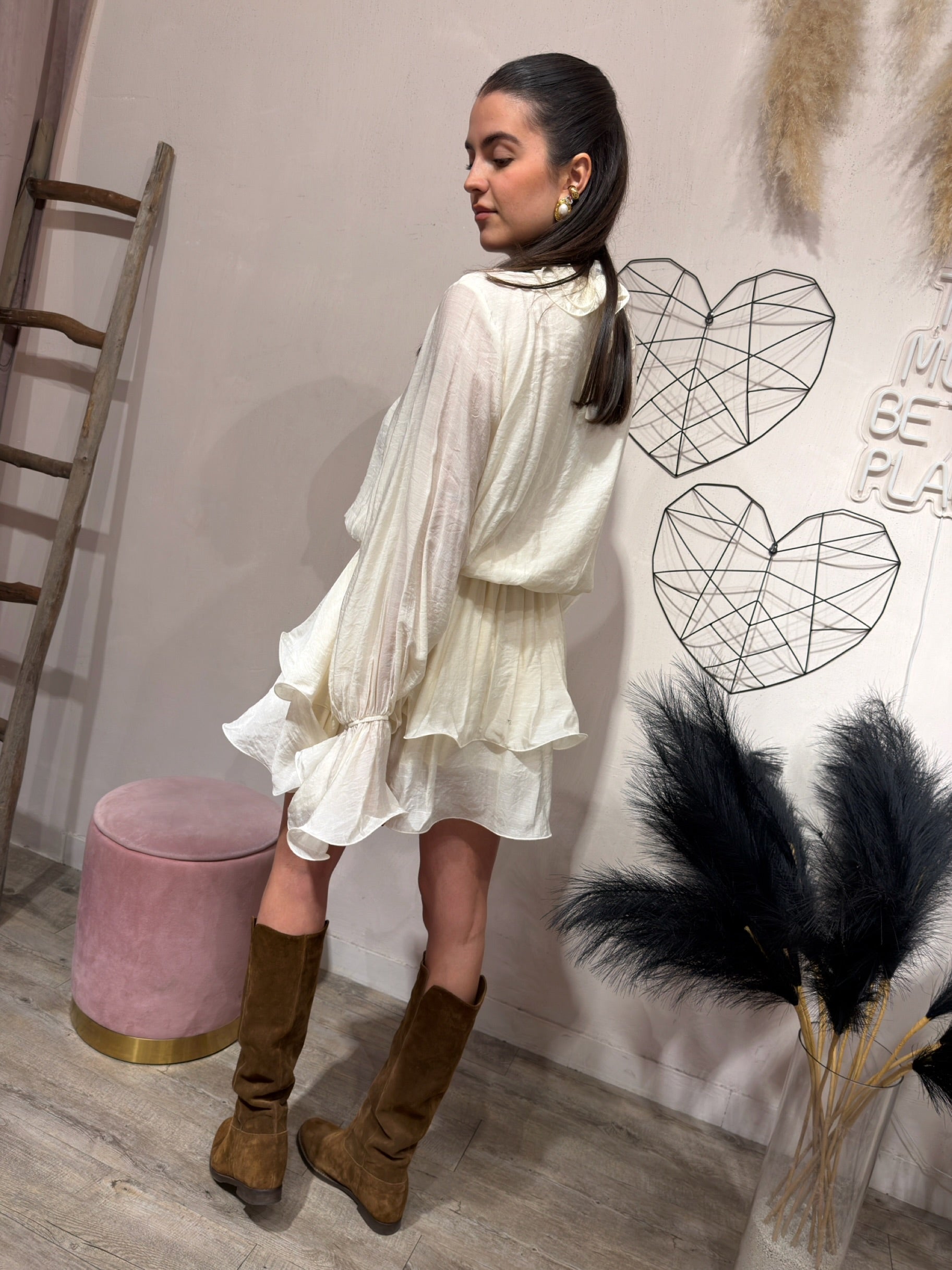 Abito Rouches Crema YouDecide