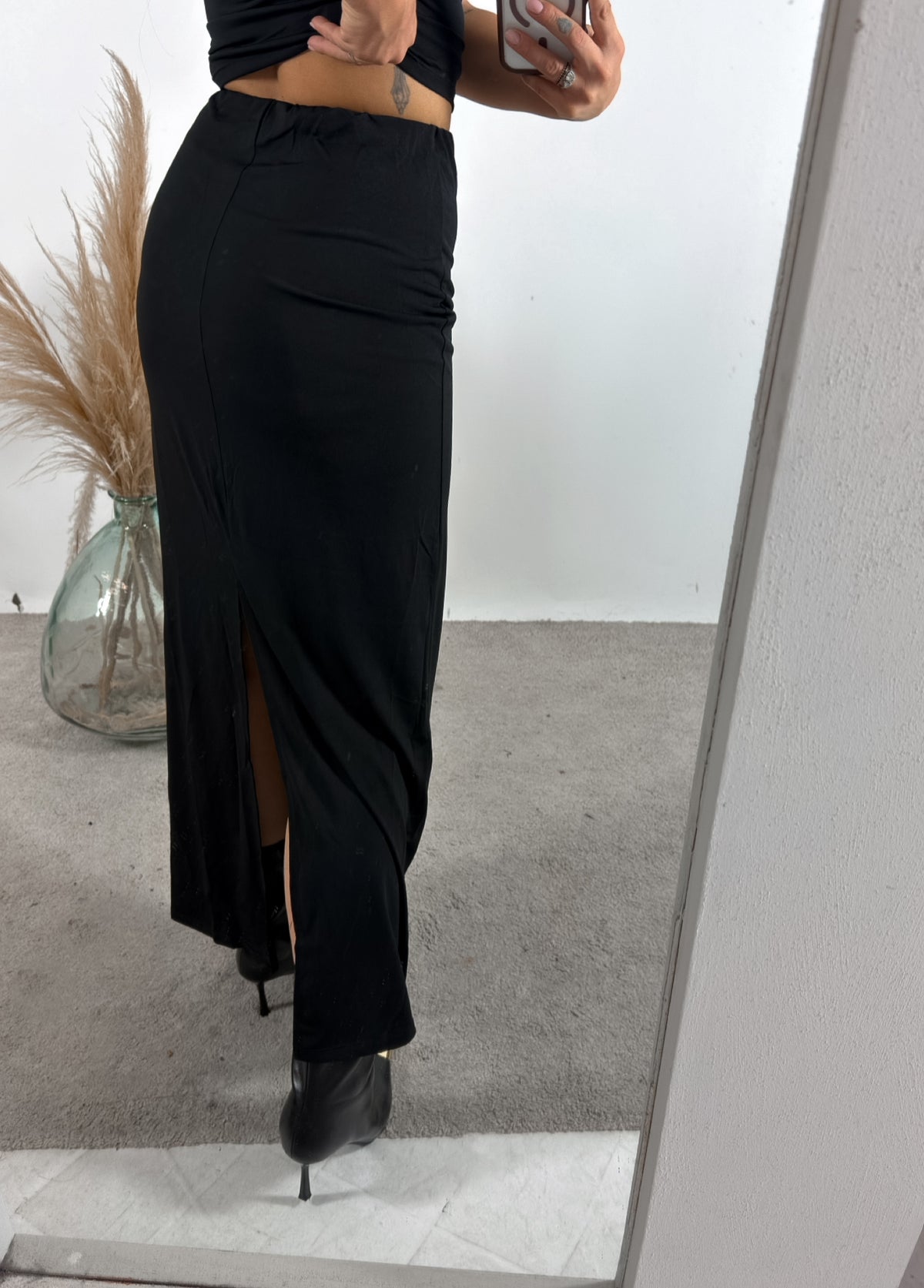 Set Jersey Top+Gonna Nero Glamorous