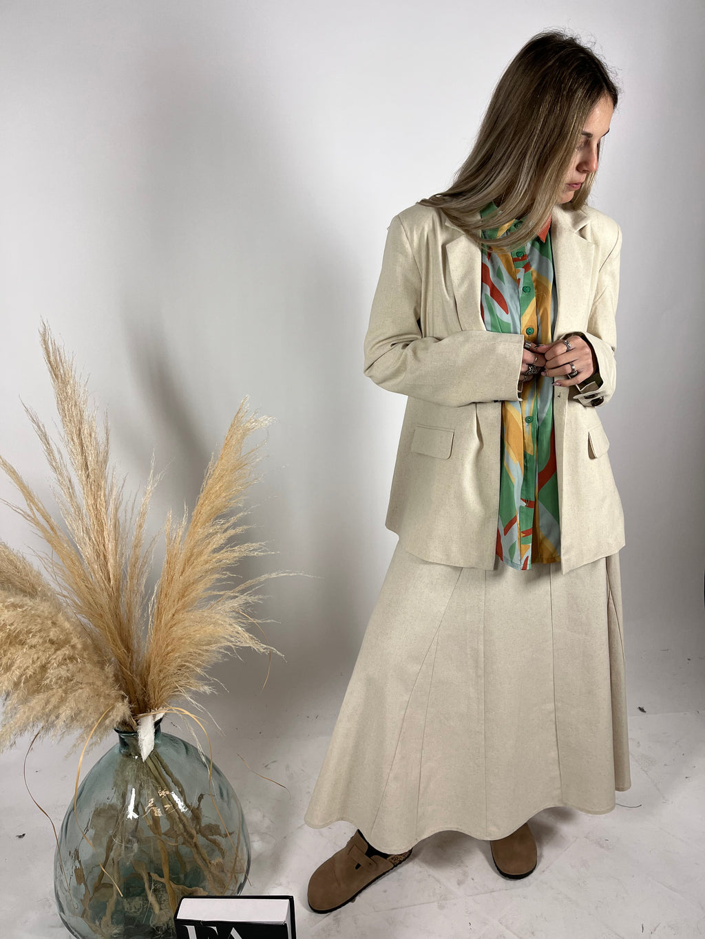 Blazer Oversize Linone Sabbia