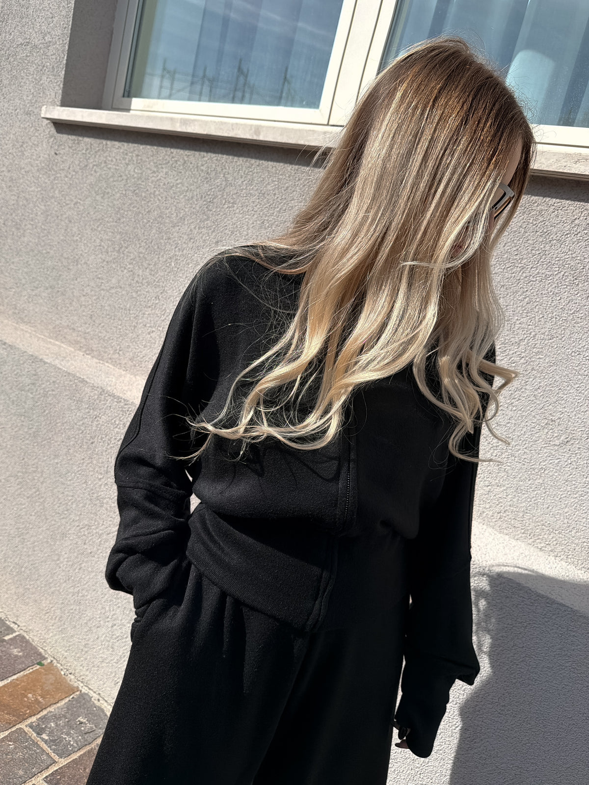 Felpa Zip Maja Nero Kostumn1