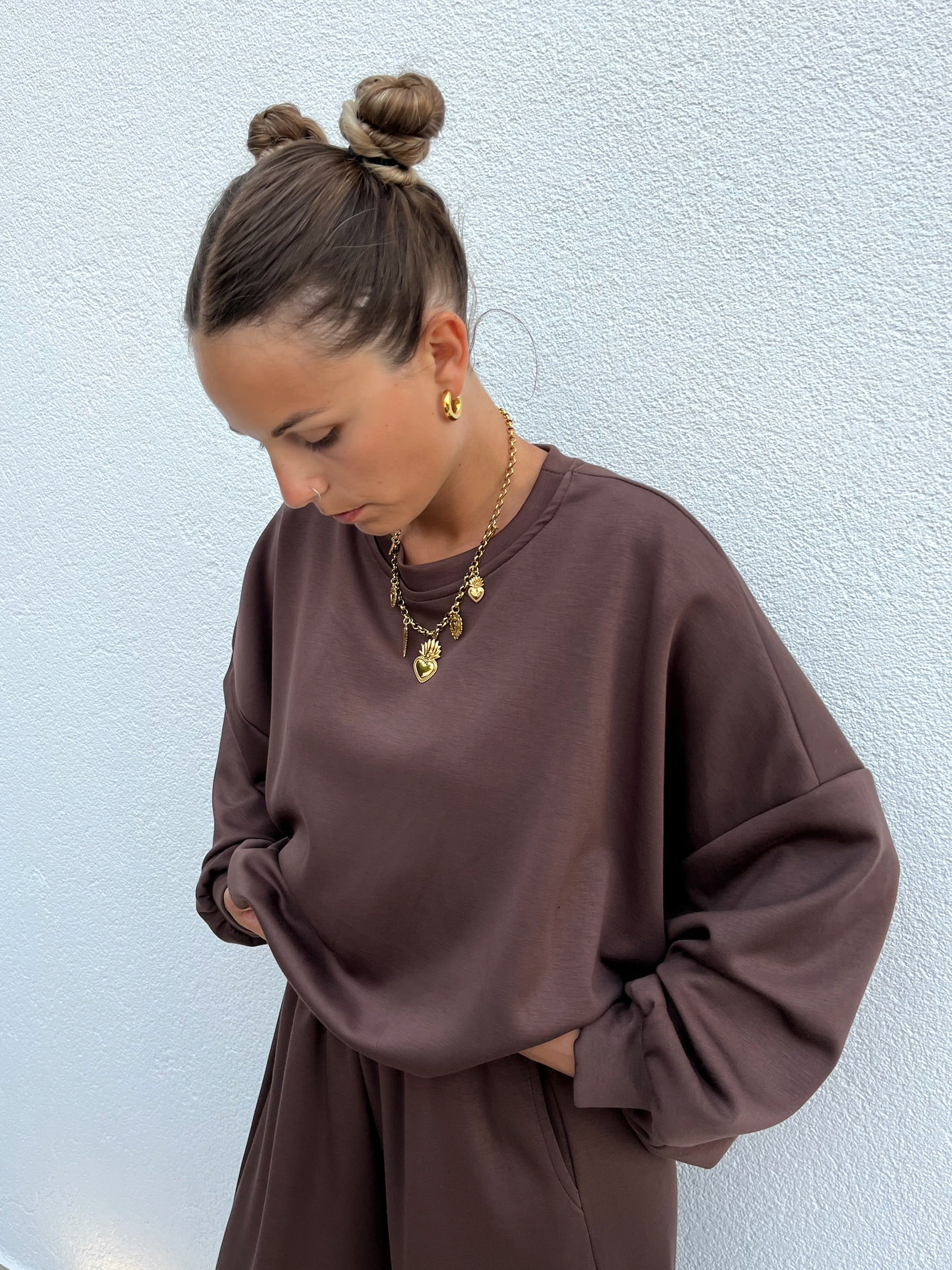 Felpa Crop Scuba +colori