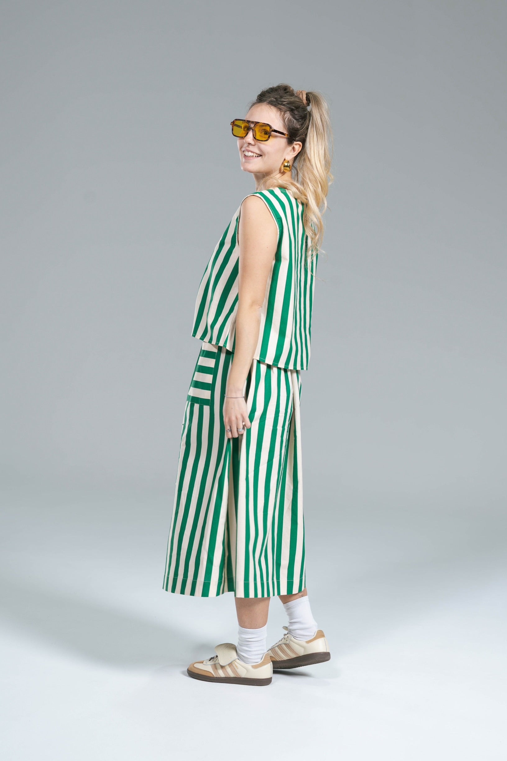 Blusa Riga Verde Cotton Compania Fantastica