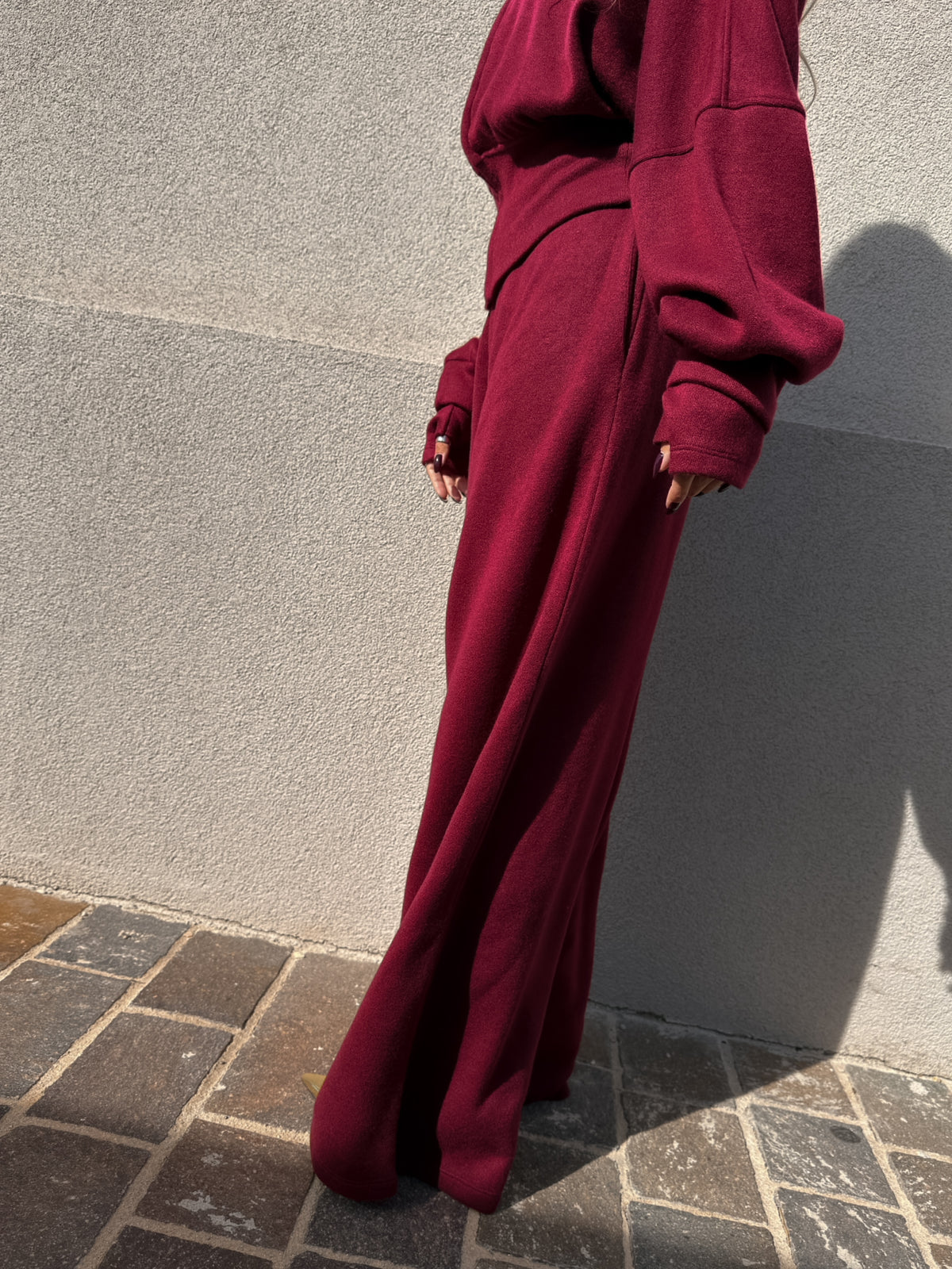 Pantalone Palazzo Maja Borgogna Kostumn1