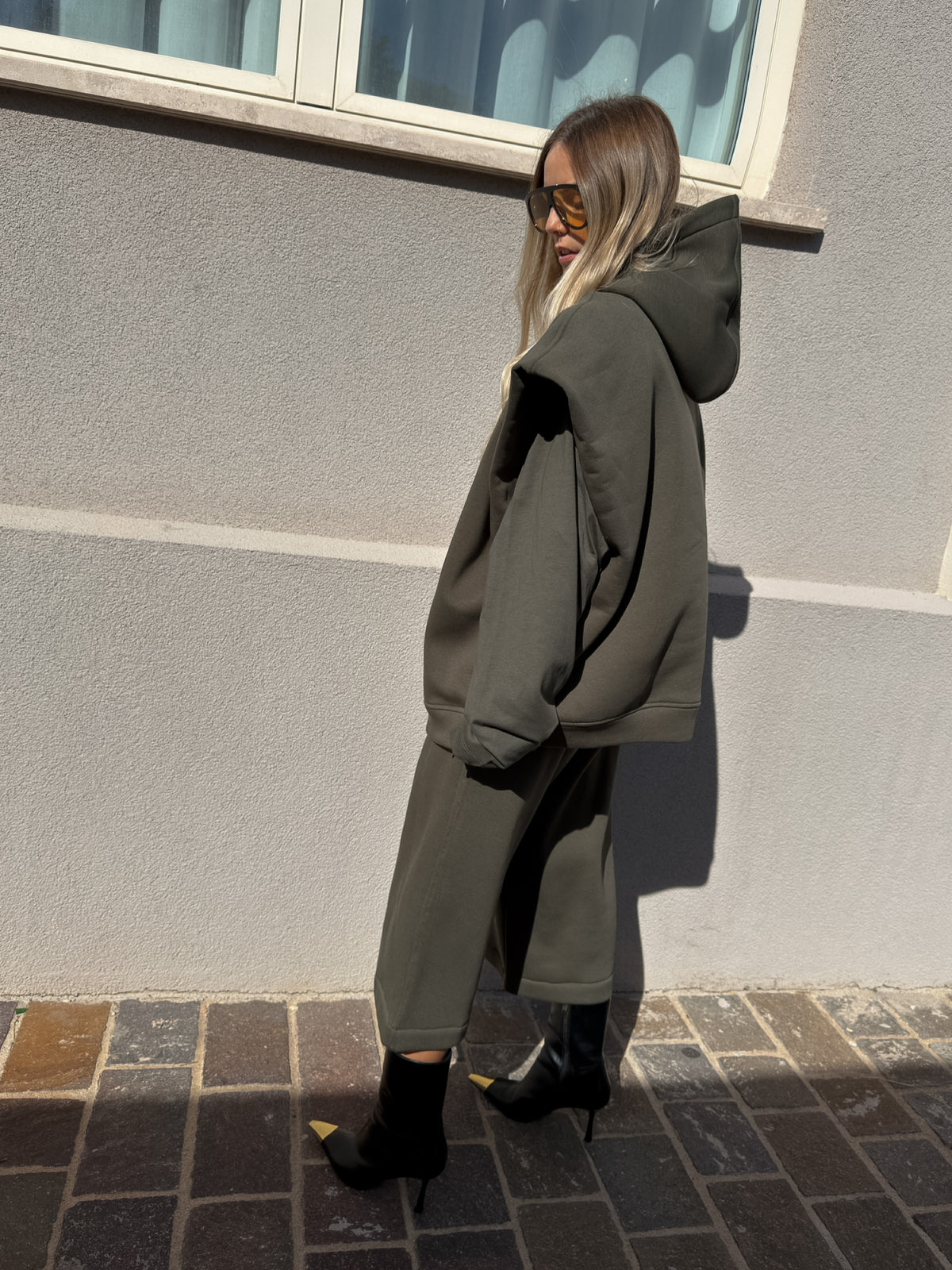 Maxi Felpa Gilet con T-Shirt Militare Sporty Kostumn1
