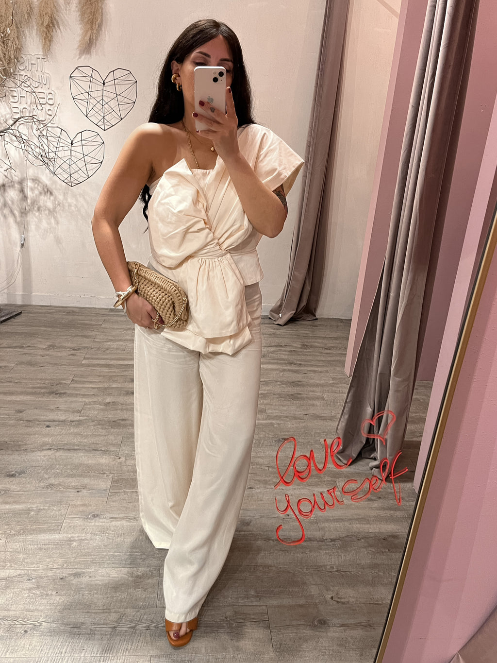 Top Maxi Fiocco Taffeta’ Burro