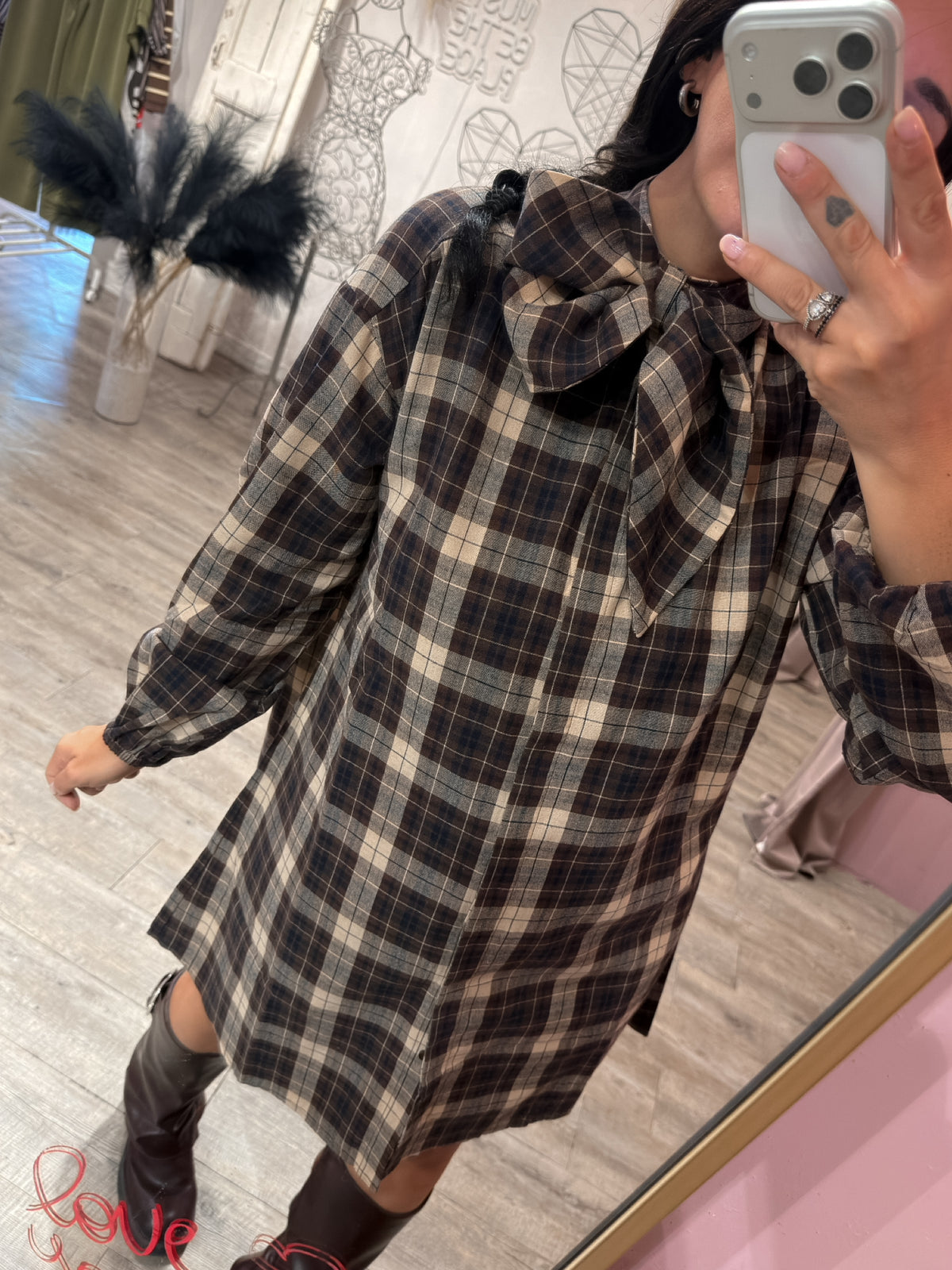Abito Camicia Fiocco Scacchi Compania Fantastica