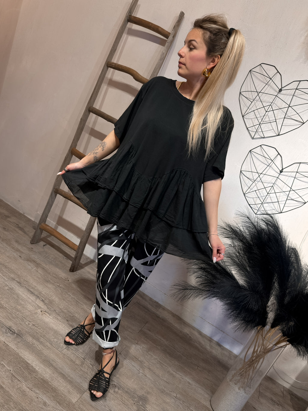 T-shirt Balze Agata Nero