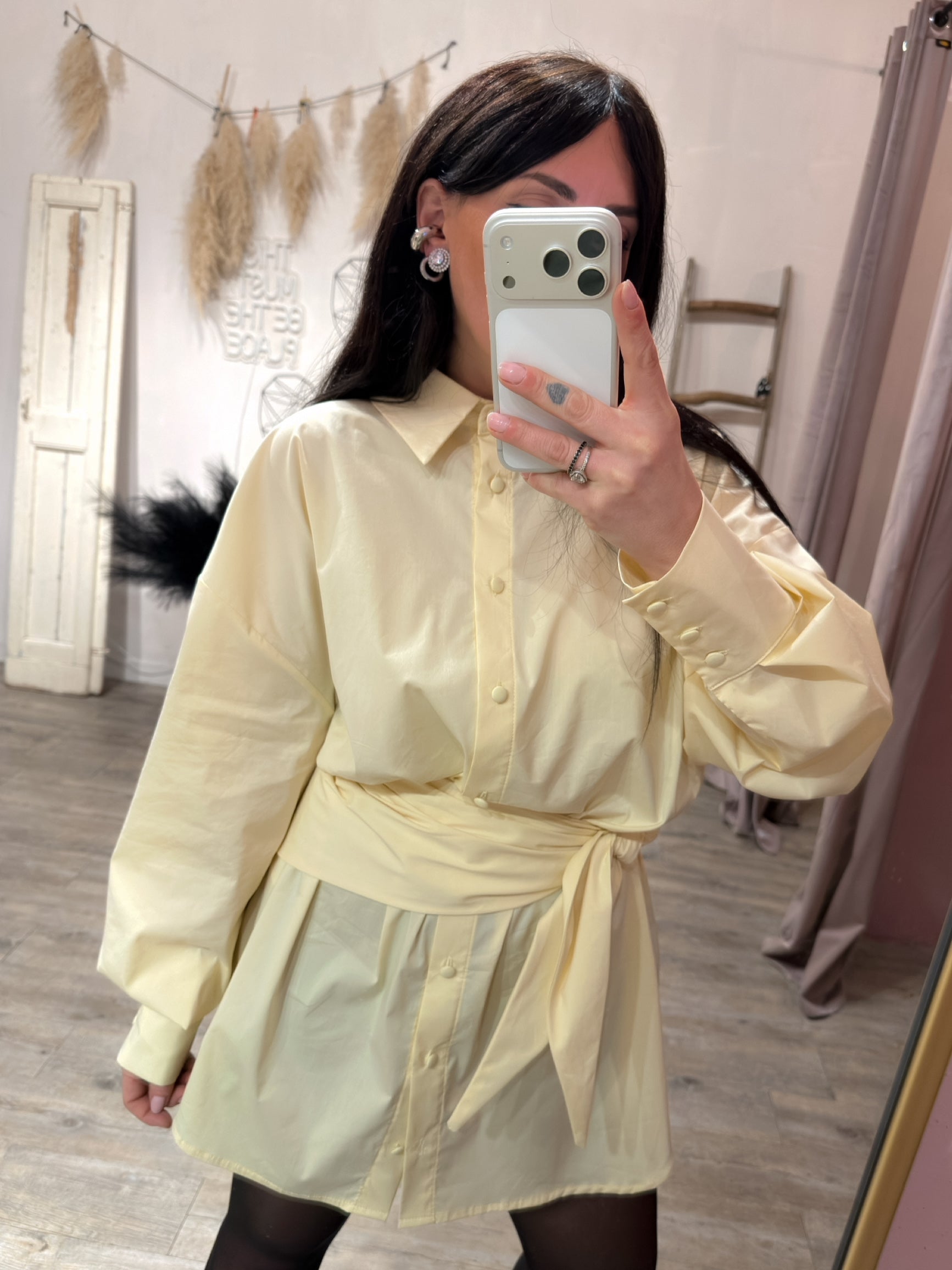 Abito Chemisier Giallo Burro Kostumn1