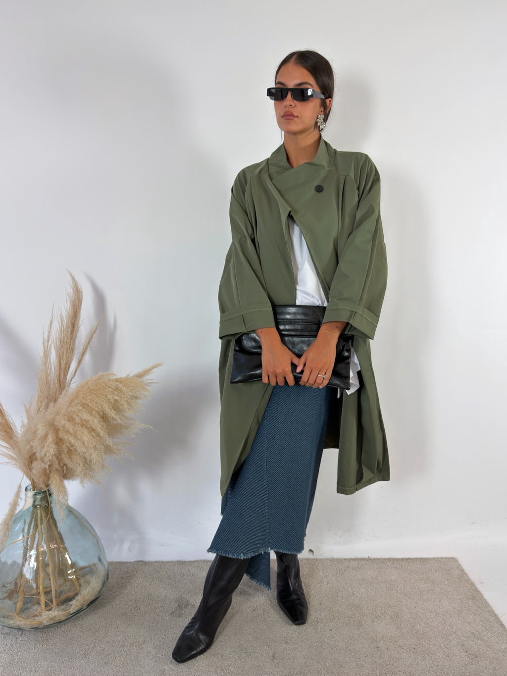 Trench Oversized Impermeabile Militare