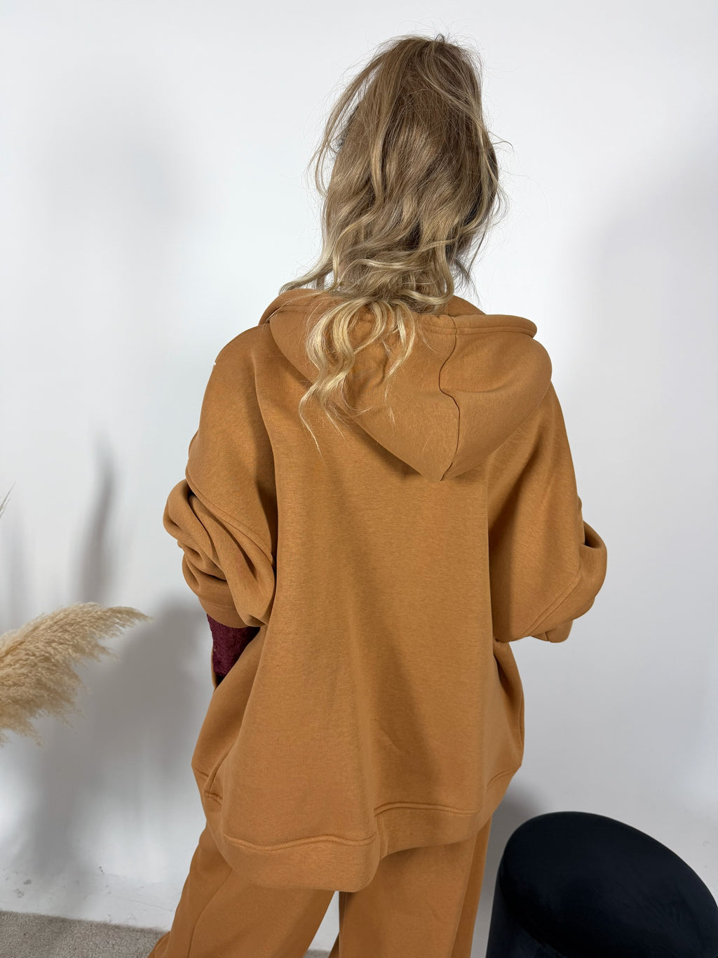 Maxi Felpa Cappuccio Camel Kostumn1