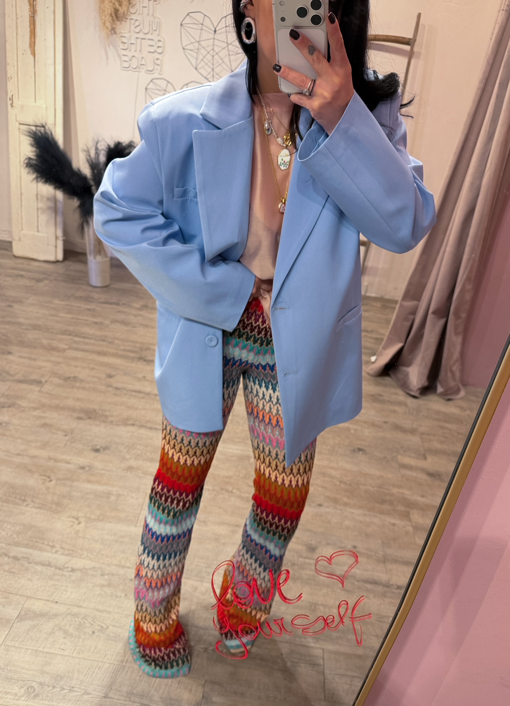 Blazer Oversize Elegance Azzurro Kostumn1