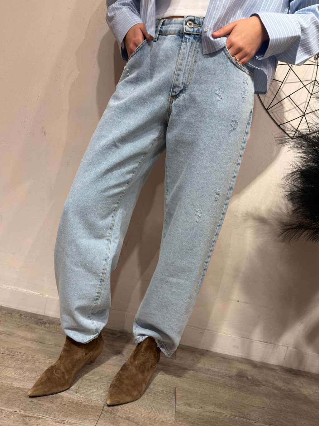 Jeans Boyfriend Rotture Kontatto
