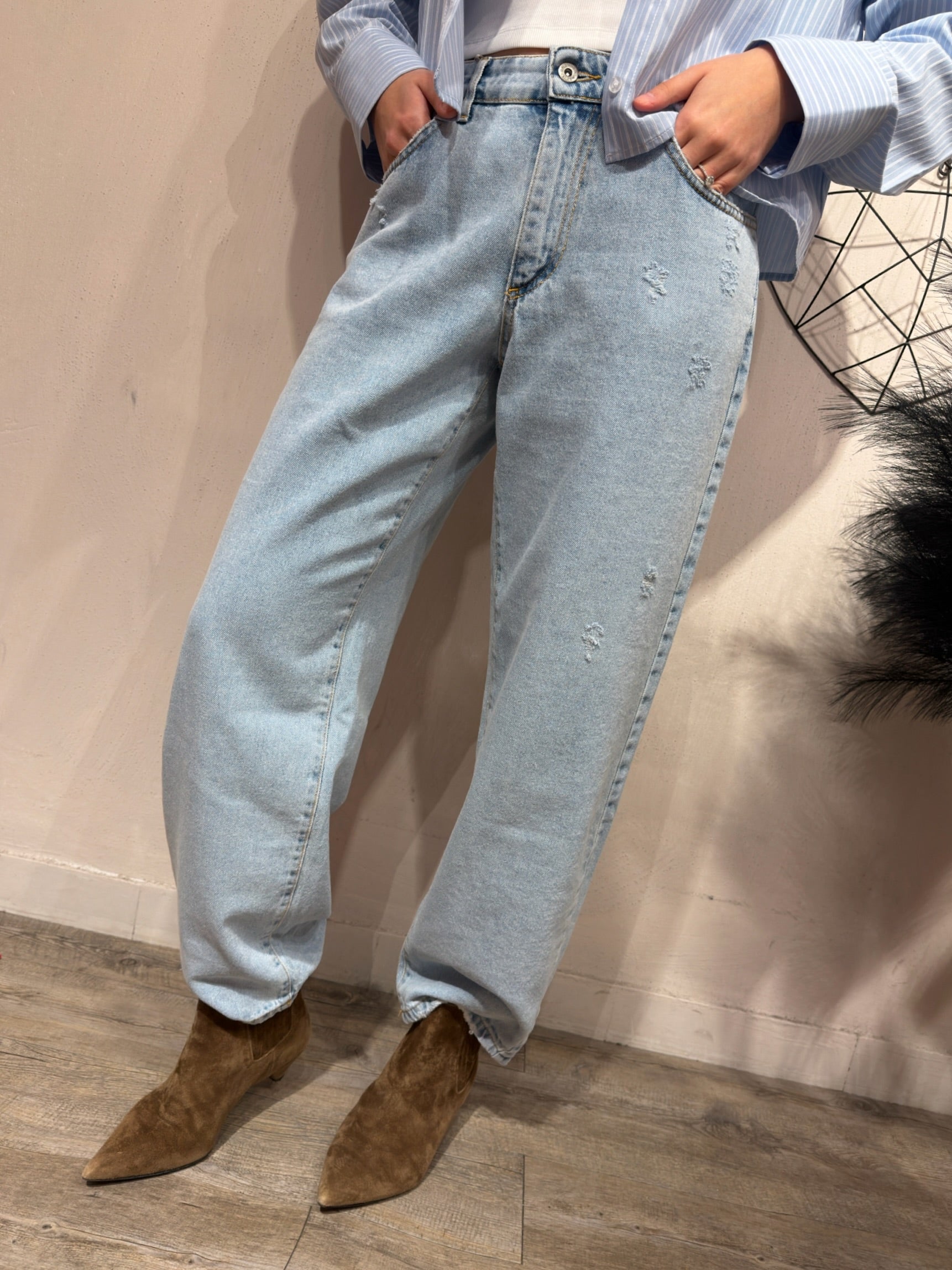 Jeans Boyfriend Rotture Kontatto