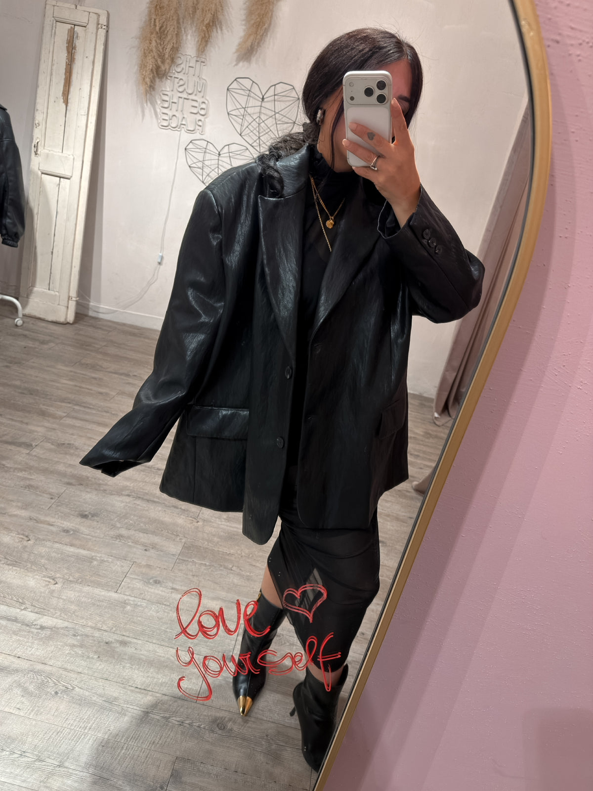 Blazer Oversize Leather Kontatto