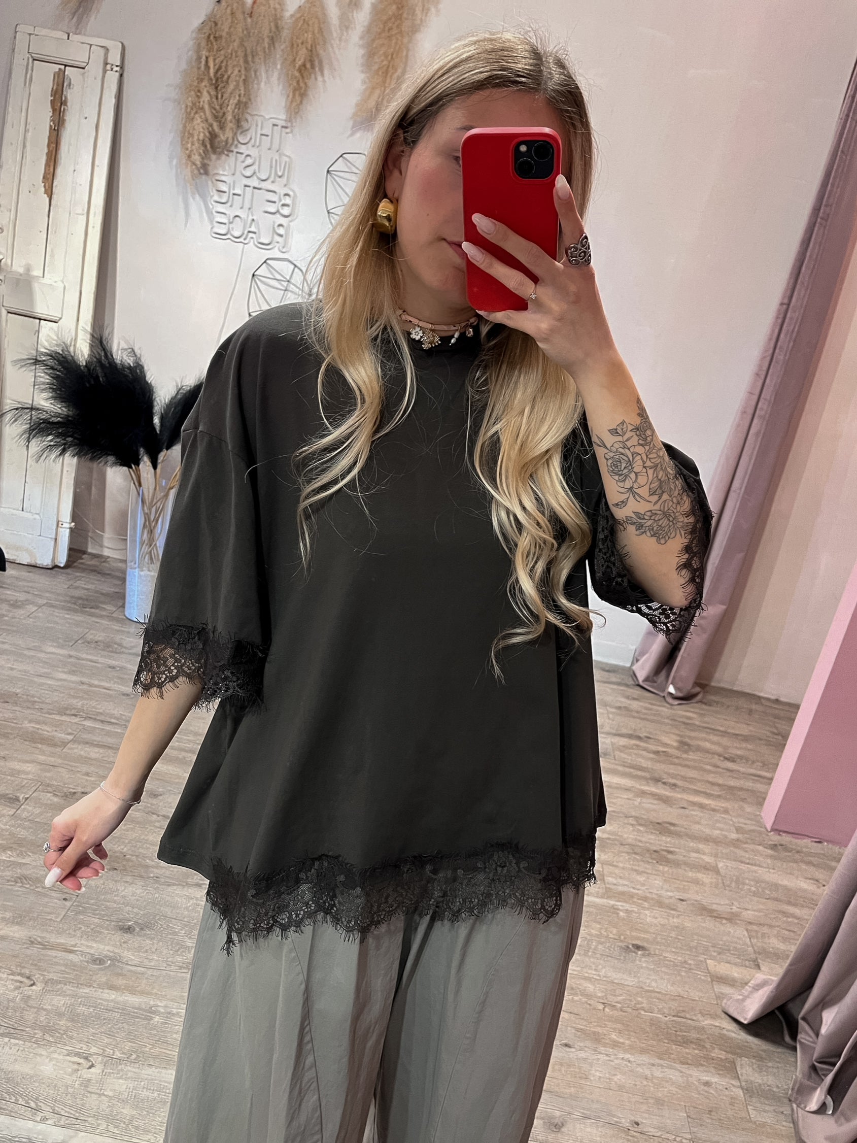 T-shirt Spacco e Inserti Pizzo +colori