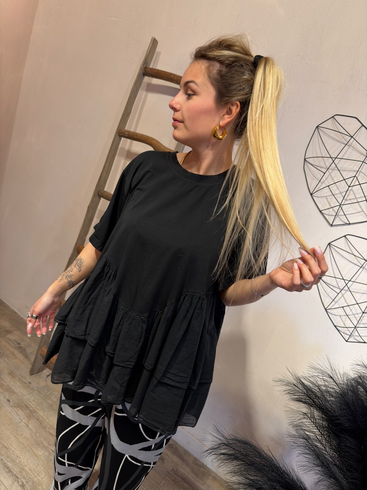 T-shirt Balze Agata Nero