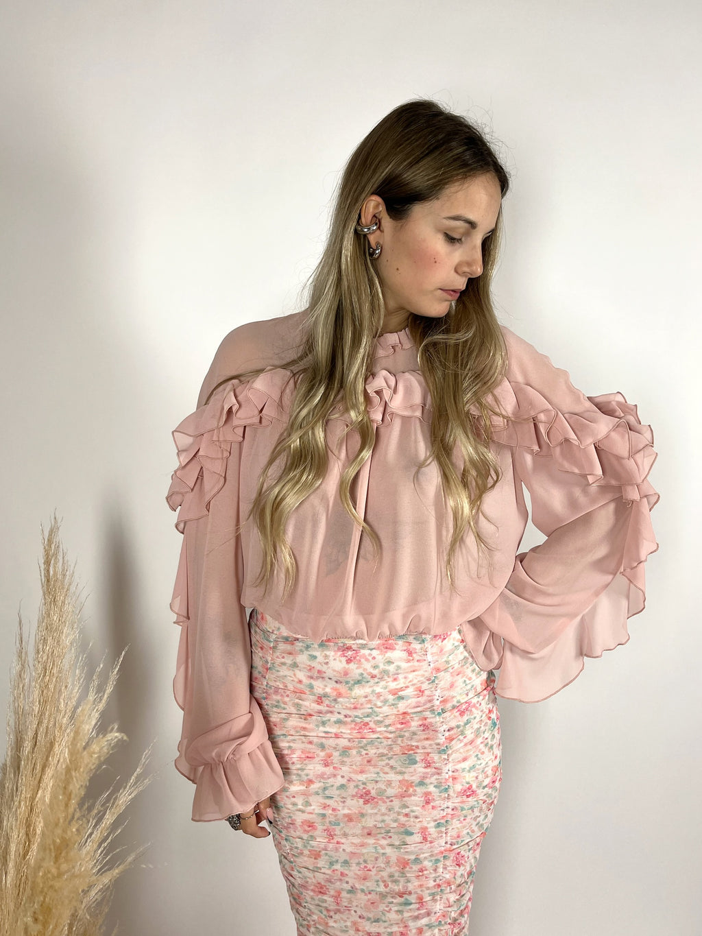 Blusa Rouches Cipria Kostumn1