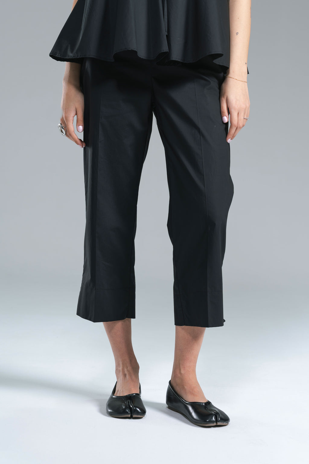 Pantalone Pinocchietto Popeline Kostumn1 Nero