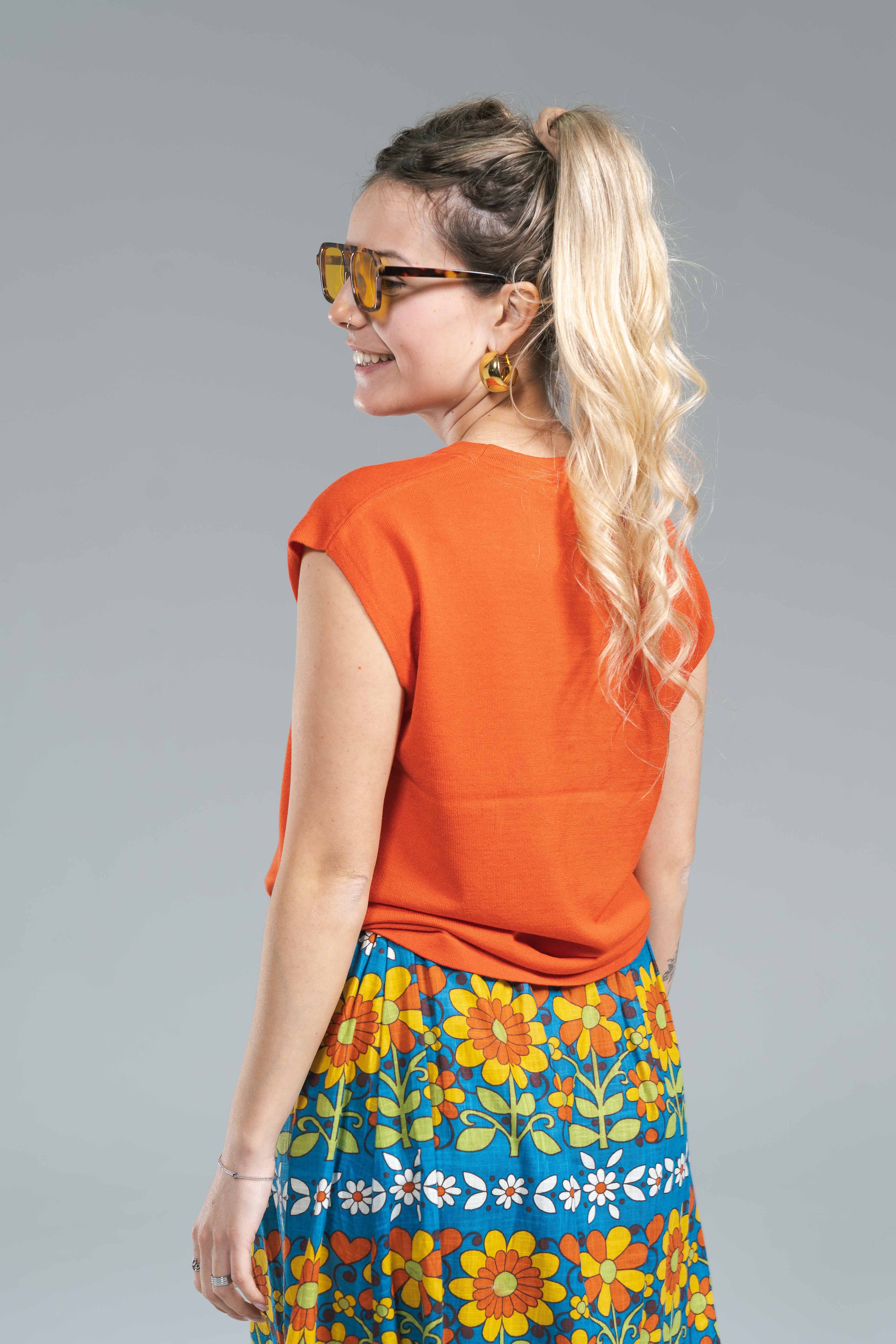 Gilet Maglia Viscosa Aragosta Compania Fantastica